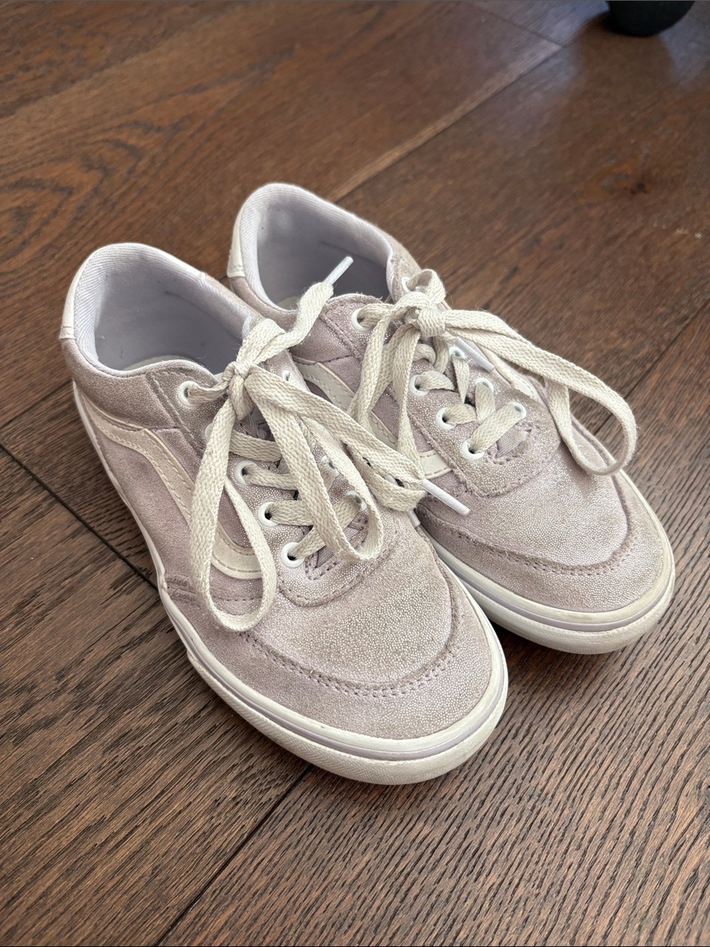 Kids Vans Lace-Up Suede Sneakers in Lavendar